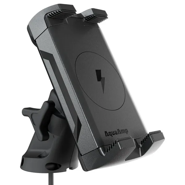 AquaAmp 500 mobilhållare laddare 12V vertikal Qi2.2