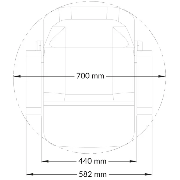 ESM Royal HM58 båtstol carbon svart/vit uppfällbar