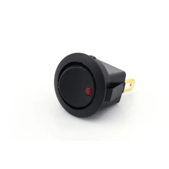 Marin & Fritid mini vippebrytare 12V 16A LED röd