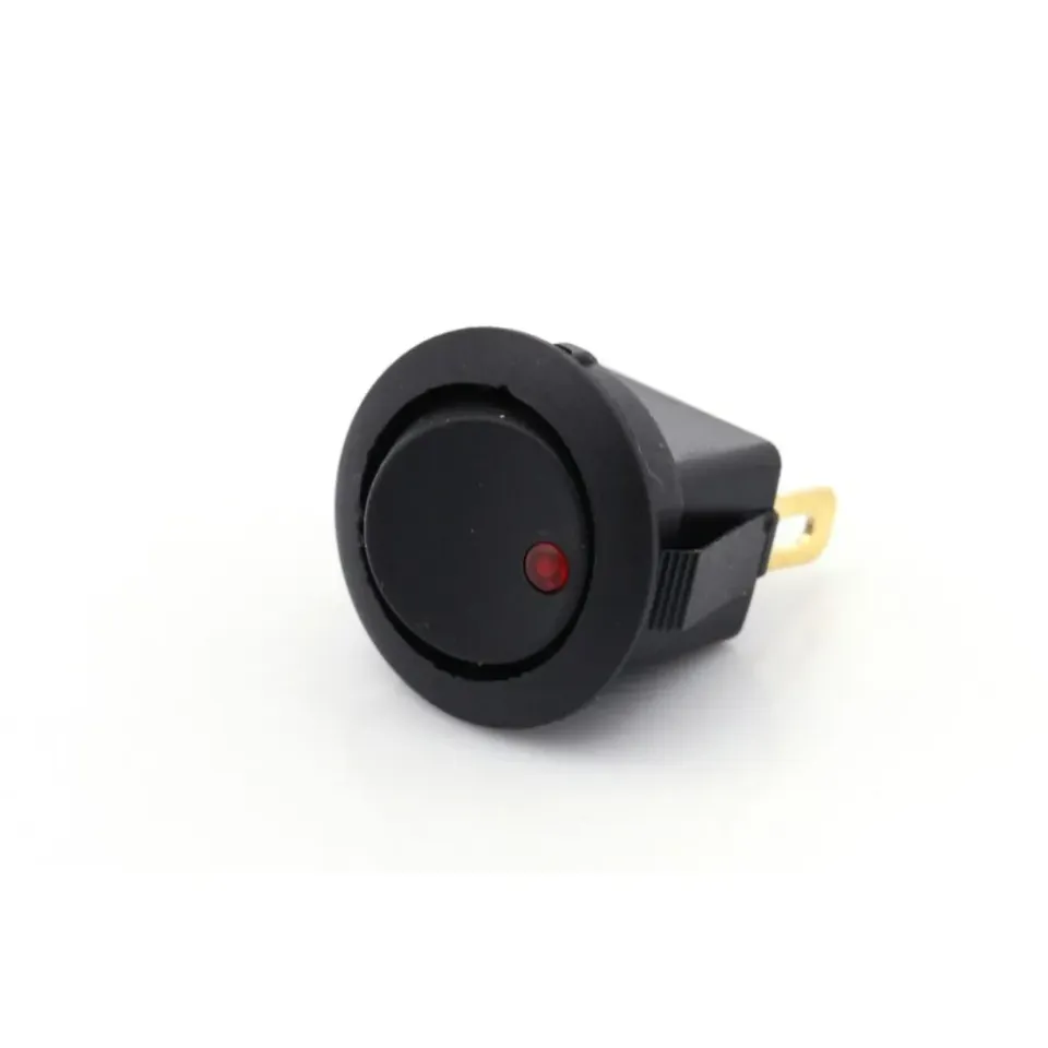 Marin & Fritid mini vippebrytare 12V 16A LED röd