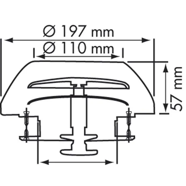 Marin & Fritid ventilator vit plast 197 mm båtventilation