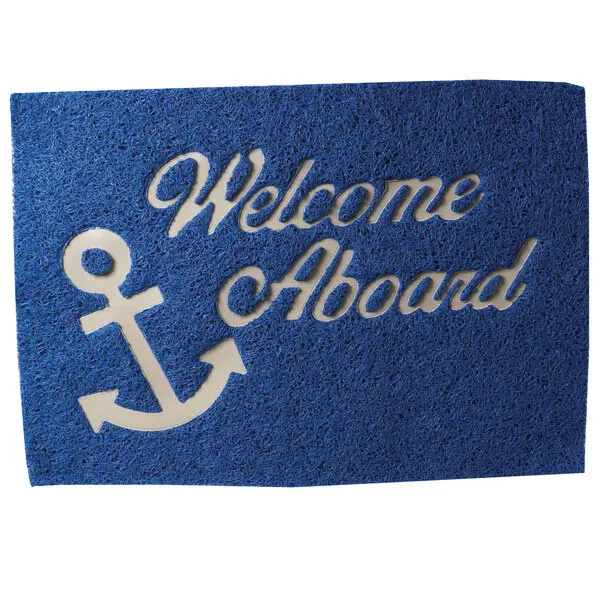 Marin & Fritid Welcome Aboard båtmatta 40x60 blå