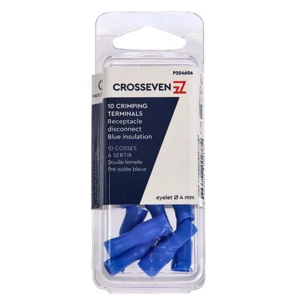 Marin & Fritid Rundstiftshylsa kontakt blå 4 mm 10-pack
