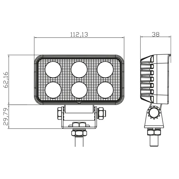Marin & Fritid 1852 LED Strålkastare 10-30V 753 lm spot