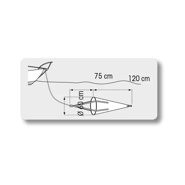 Marin & Fritid drivankare 120 cm upp till 35 fot