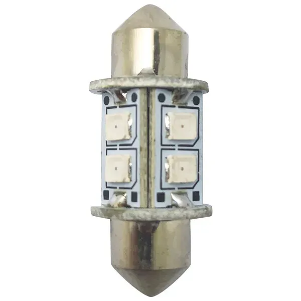 1852 LED pinollampa 31mm 10-36V röd 2-pack
