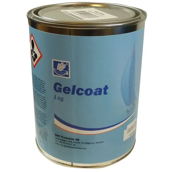 BHP Gelcoat grå 808 1kg glasfiberskrov tixotrop