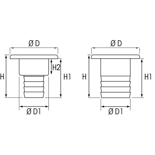 Marin & Fritid Däcksförskruvning bränsle Ø38 mm kromad mässing