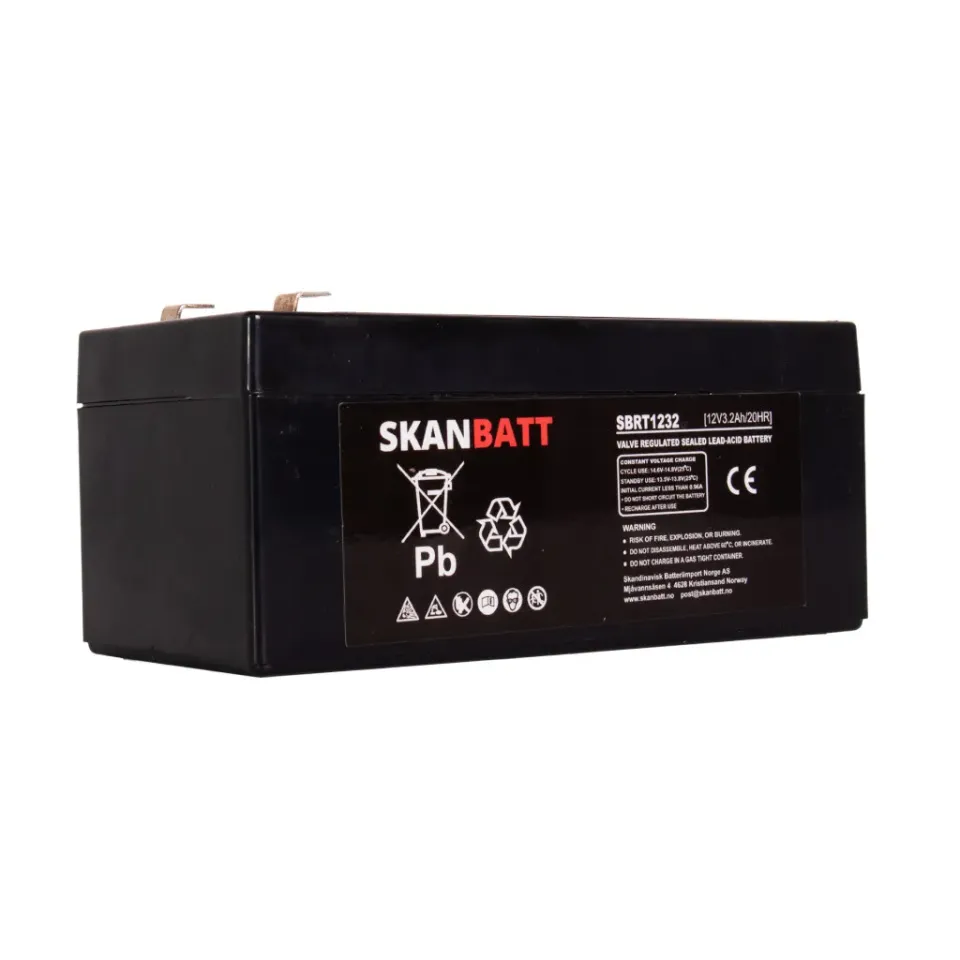 SKANBATT AGM batteri 12V 3,2Ah SBRT1232