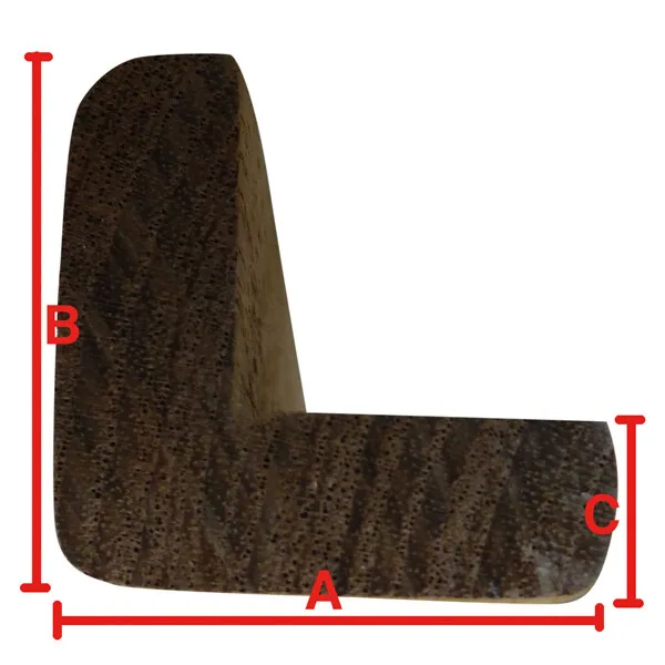 Teak L-list 22x22 mm 2000 mm kantlist
