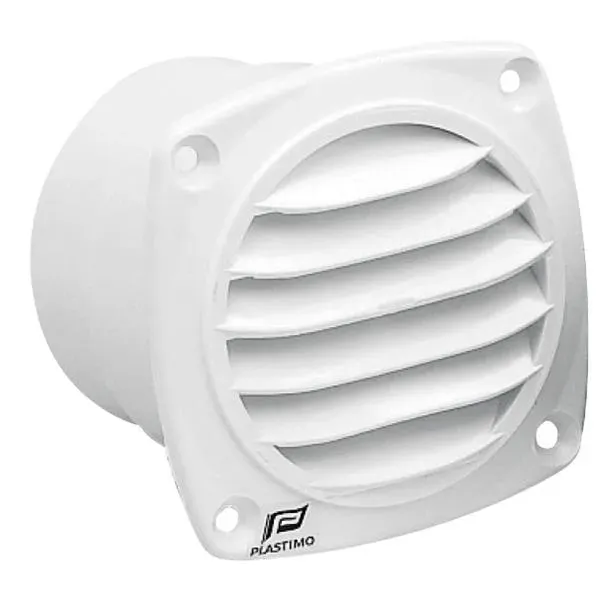 Marin & Fritid ventilgaller vit plast 82x82 mm