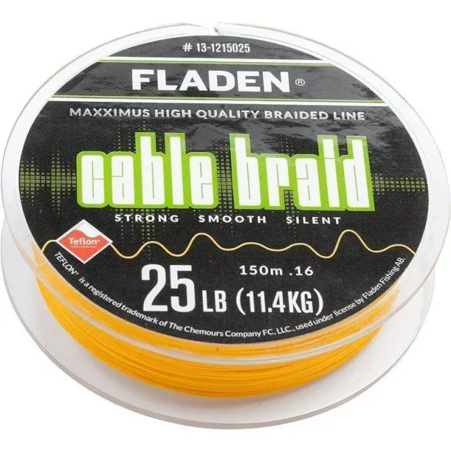 Fladen Maxximus Cable Braid flätlina gul 150m 0,25mm