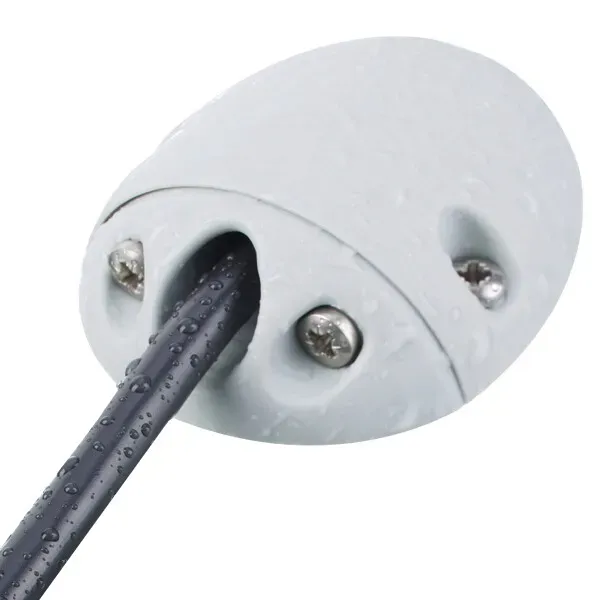 Marin & Fritid Kabelgenomföring 90° vit 10-12 mm nylon