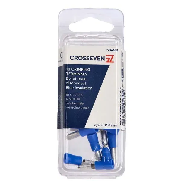 Marin & Fritid Rundstift Ø4 mm kabelsko blå 10-pack