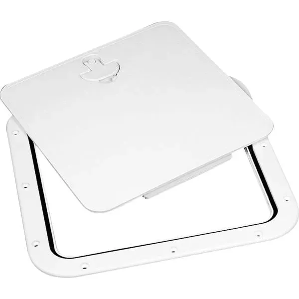 Marin & Fritid Classic 380x380 stuvfackslucka vit UV-beständig