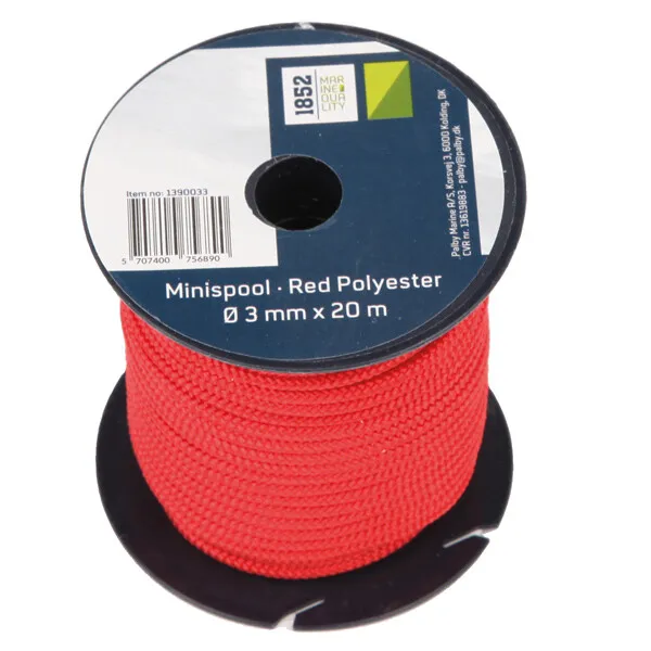 1852 Minirulle lina vit 3 mm x 20 m polyester