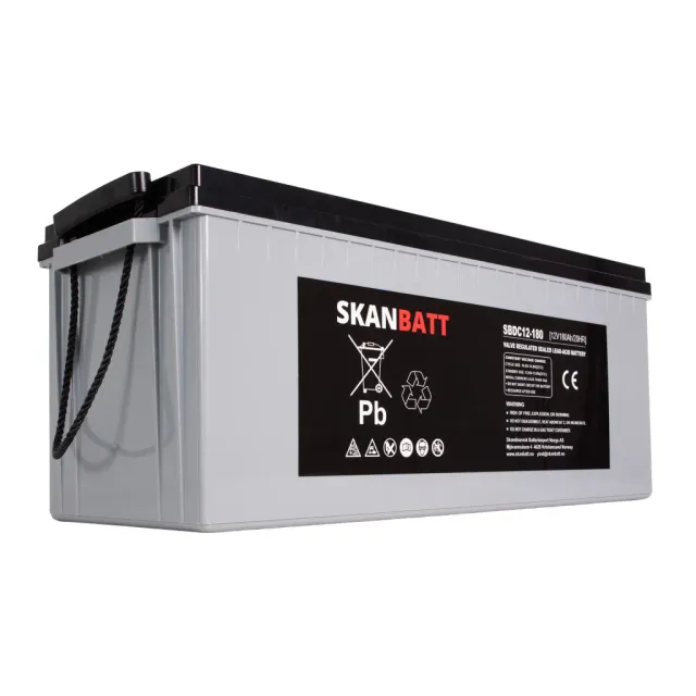 Skanbatt SBDC12-180 AGM-batteri 12V 180Ah deep cycle