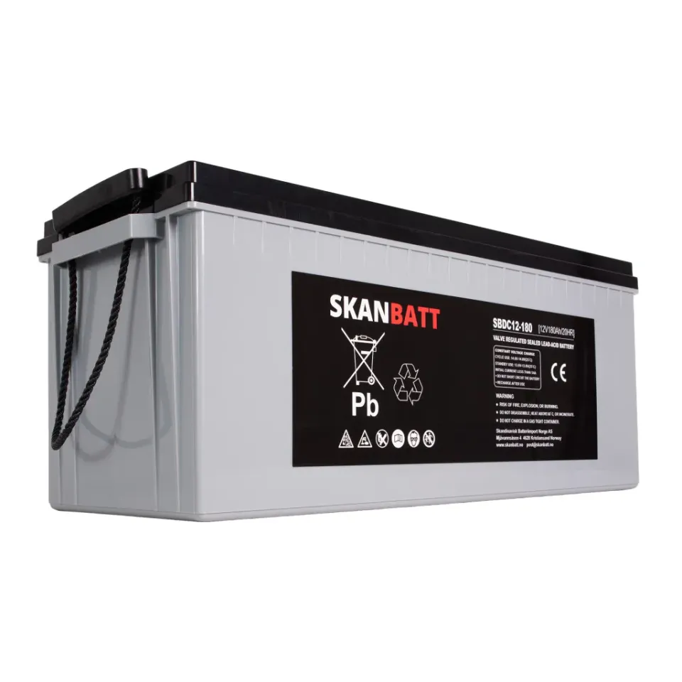 Skanbatt SBDC12-180 AGM-batteri 12V 180Ah deep cycle