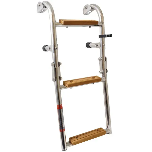 Marin & Fritid badstege 2+1 steg teak rostfri