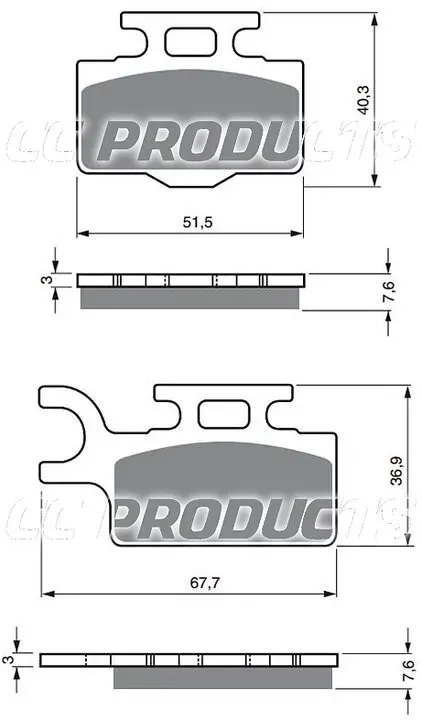 Kawasaki KX 65 bromsbelägg fram RM 65
