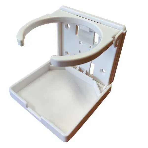 Marin & Fritid burkhållare plast utfällbar vit 100 mm