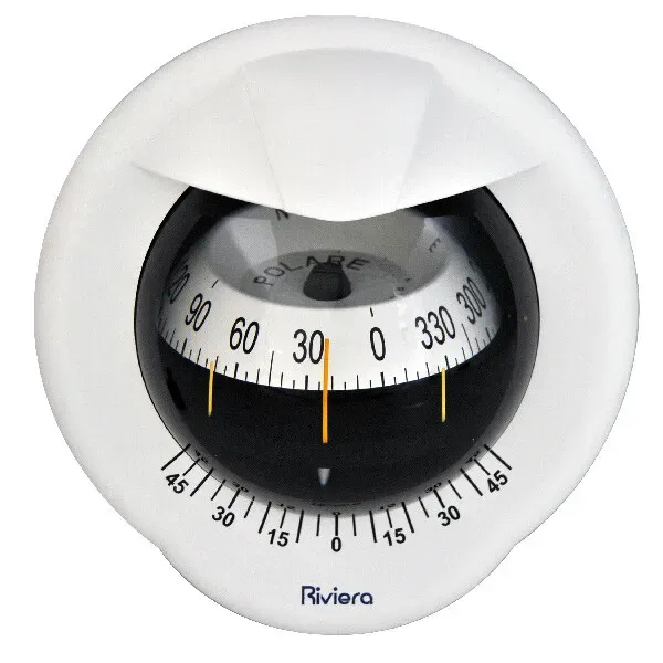 Riviera Polare Kompass skottmonterad vit 6-12 m