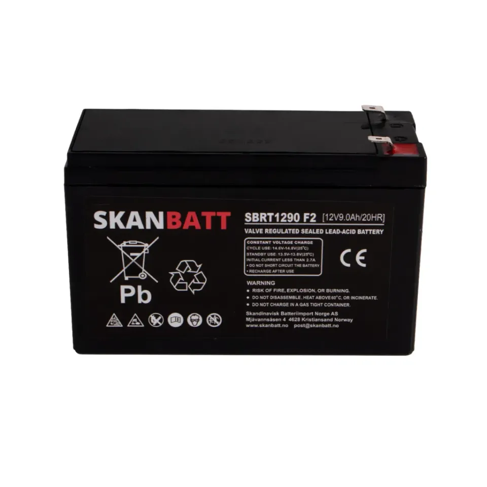 Skanbatt AGM batteri 12V 9Ah SBRT1290 F1