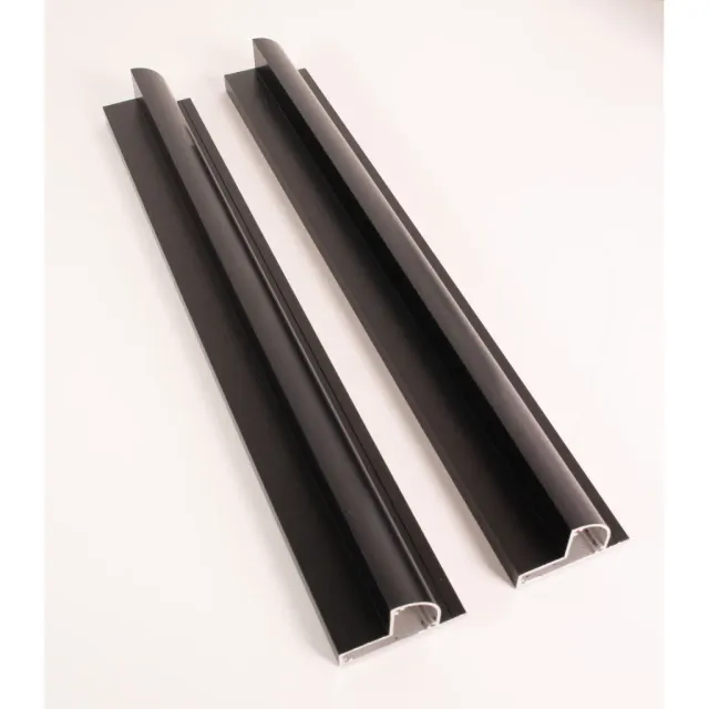Marin & Fritid Spoilerfäste 55 cm solpanel aluminium svart 2-pack