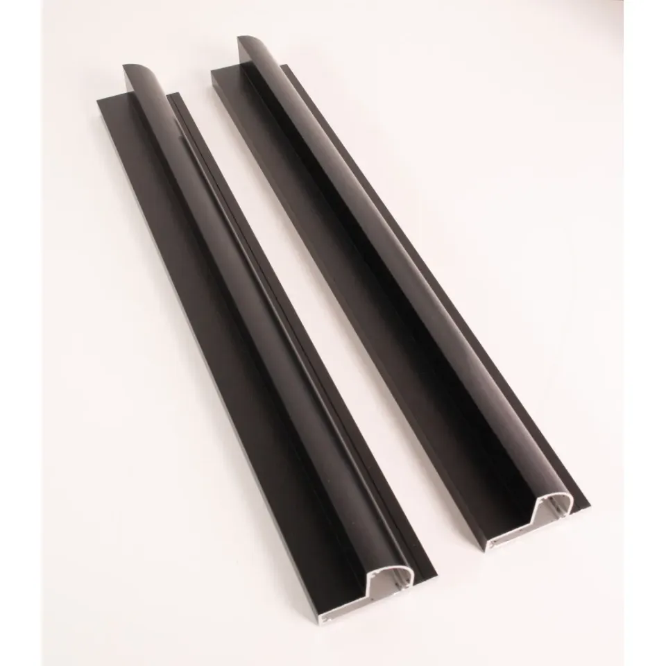 Marin & Fritid Spoilerfäste 55 cm solpanel aluminium svart 2-pack