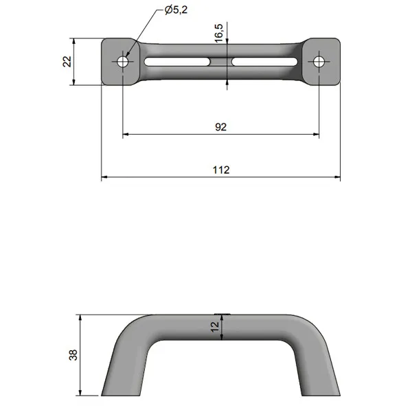 Marin & Fritid plasthandtag 112 mm svart ultramid
