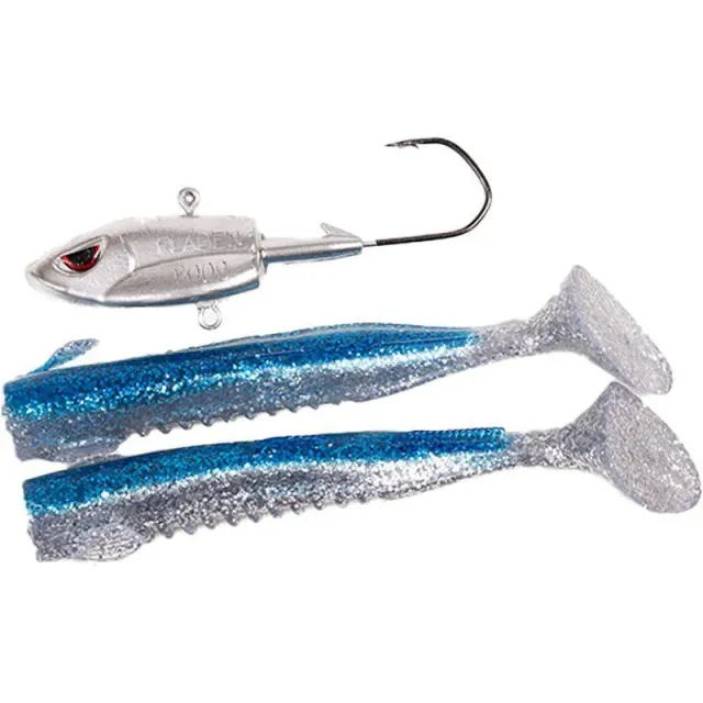 Marin & Fritid Big Single Shad havsjigg 300g blå-silver