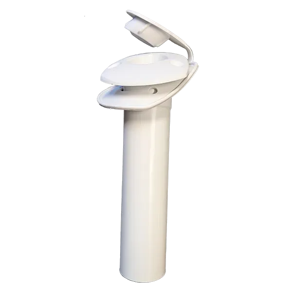 Marin & Fritid spöhållare inbyggnad vit vinklad 40 mm