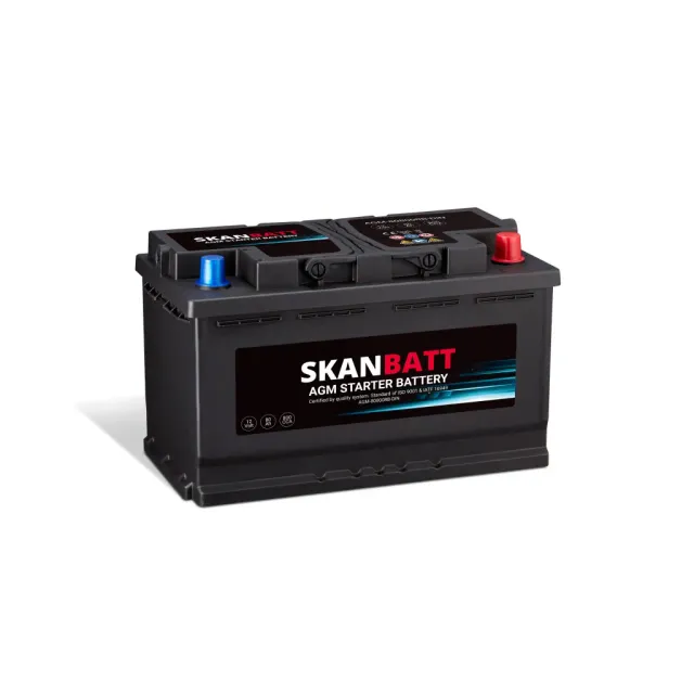 Skanbatt AGM startbatteri 12V 80Ah 800CCA +höger