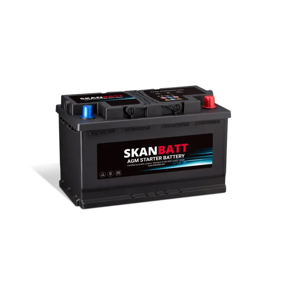 Skanbatt AGM startbatteri 12V 80Ah 800CCA +höger