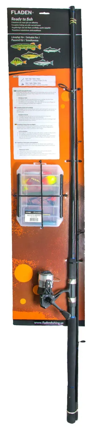 Ready to Fish XL fiskeset spö 270cm komplett betespaket