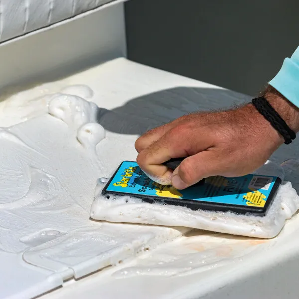 Star Brite Fin skursvamp vit med handtag