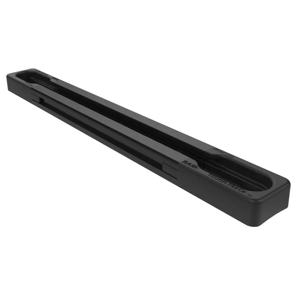 Marin & Fritid Track skena aluminium 5 tum svart med ändlock