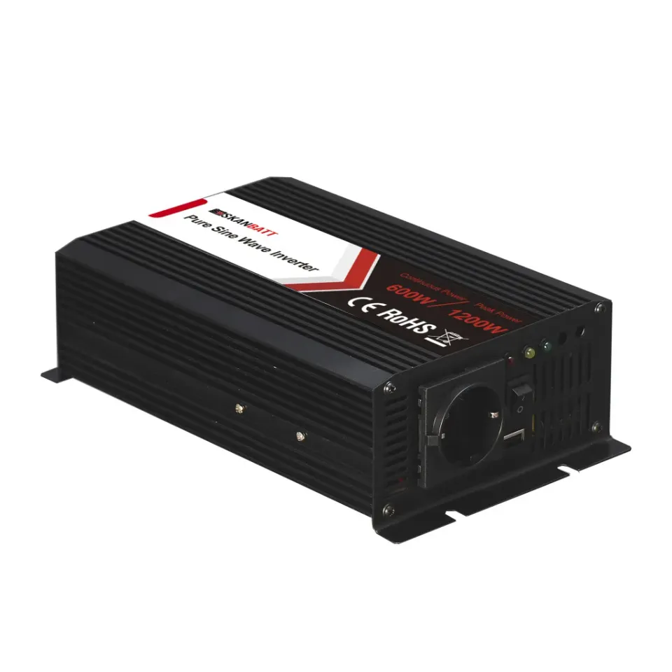 Skanbatt inverter 24 V 600 W ren sinus USB