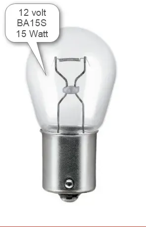 Marin & Fritid glödlampa Ba15S 12V 15W sockel
