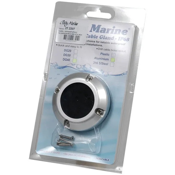 Marin & Fritid Kabelgenomföring aluminium 54x21 mm 30 mm