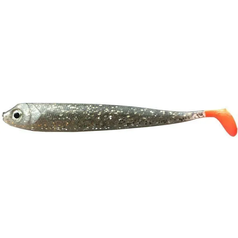 Guddi Shad jigg 13cm 10g silver glitter red betesfisk