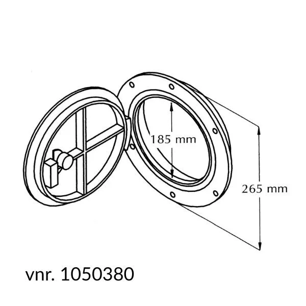 Marin & Fritid Lucka Ø315 mm inspektionslucka med lås