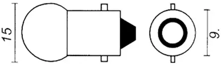 Marin & Fritid Ba9S 12V 3W glödlampa