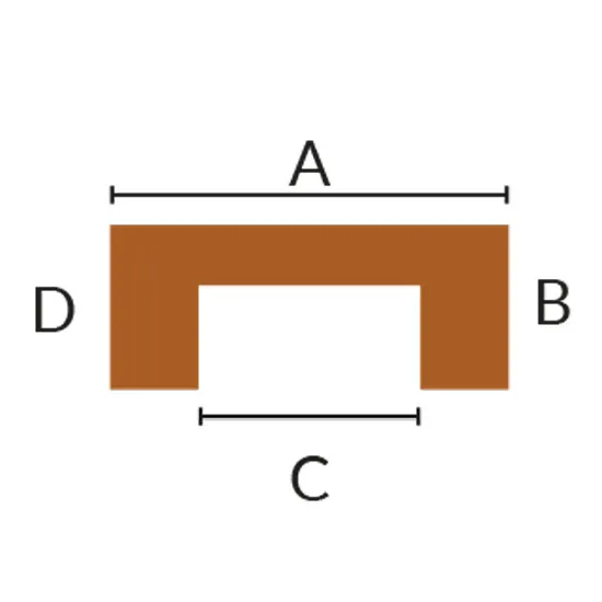 Marin & Fritid U-profillist 10 mm teaklist 2000 mm teak