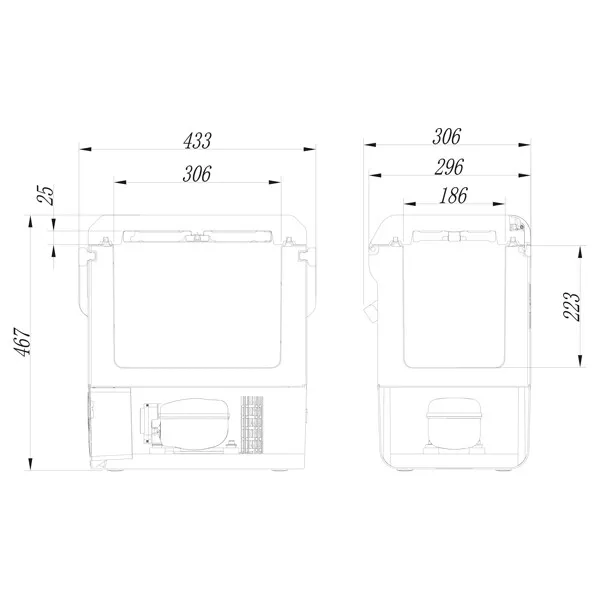 Marin & Fritid 1852 P15 kylbox 13,5L 12/24V kompressor