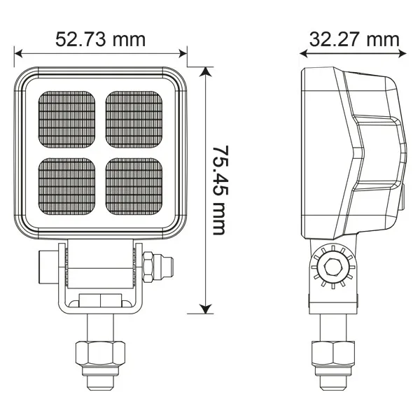 1852 Mini Cube LED däcksbelysning 1200 lm 10-30V