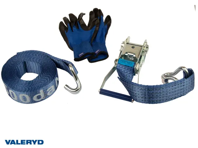 Marin & Fritid Spännbandsset 50 mm J-krok 6 m 2500 daN