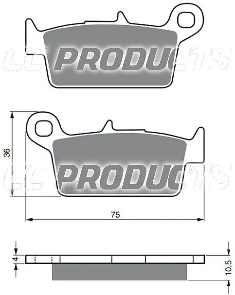 Marin & Fritid bromsbelägg bak cross enduro Honda Yamaha