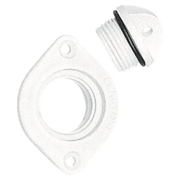 Marin & Fritid länsplugg nylon oval vit 27 mm