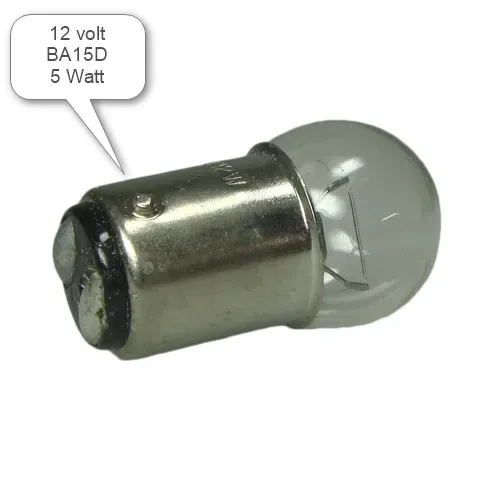 Glödlampa Ba15D 12V 5W båtlampa sockel